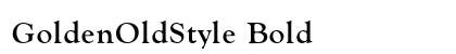 GoldenOldStyle Bold preview