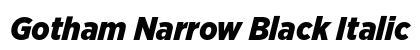 Gotham Narrow Black Italic Preview