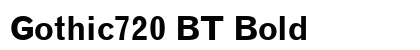 Gothic720 BT Bold preview