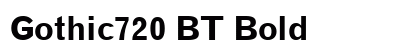 Gothic720 BT Bold preview