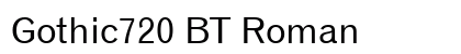 Gothic720 BT Roman Preview