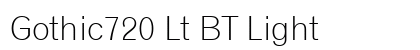 Gothic720 Lt BT Light Preview
