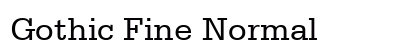 Gothic Fine Normal Preview