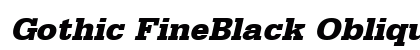 Gothic FineBlack Oblique preview