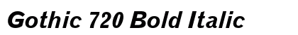 Gothic 720 Bold Italic Preview