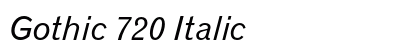 Gothic 720 Italic Preview