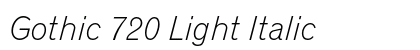 Gothic 720 Light Italic preview