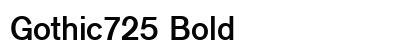 Gothic725 Bold preview