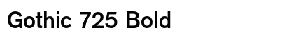 Gothic 725 Bold preview