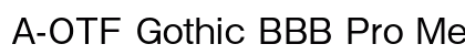 A-OTF Gothic BBB Pro Medium preview