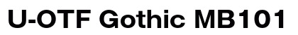 U-OTF Gothic MB101 Upr B Preview