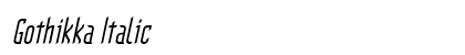 Gothikka Italic Preview