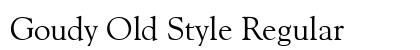 Goudy Old Style Regular Preview
