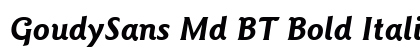 GoudySans Md BT Bold Italic Preview