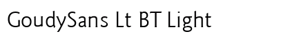 GoudySans Lt BT Light preview