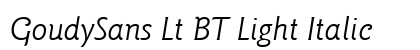 GoudySans Lt BT Light Italic preview