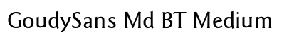 GoudySans Md BT Medium Preview