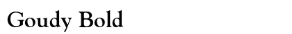 Goudy Bold preview