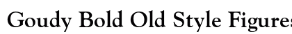 Goudy Bold Old Style Figures Preview