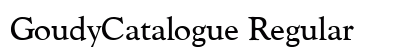 GoudyCatalogue Regular preview