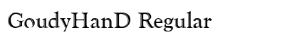GoudyHanD Regular preview