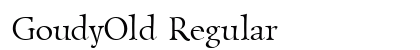 GoudyOld Regular Preview