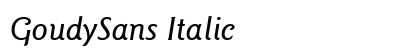 GoudySans Italic Preview