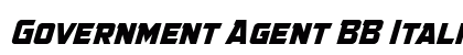 Government Agent BB Italic Preview