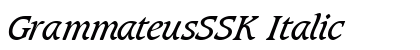GrammateusSSK Italic Preview
