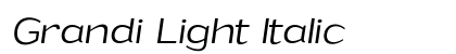 Grandi Light Italic preview