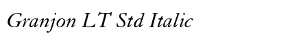 Granjon LT Std Italic Preview
