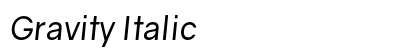 Gravity Italic Preview