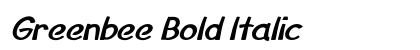 Greenbee Bold Italic Preview