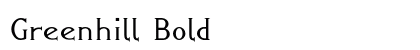 Greenhill Bold Preview