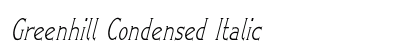 Greenhill Condensed Italic Preview
