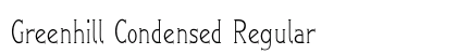 Greenhill Condensed Regular Preview