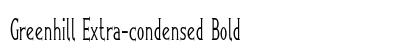 Greenhill Extra-condensed Bold Preview