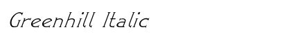 Greenhill Italic preview