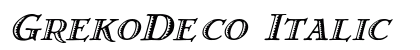 GrekoDeco Italic preview