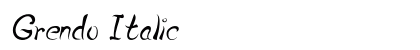 Grendo Italic preview