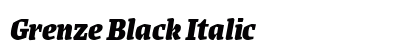 Grenze Black Italic Preview