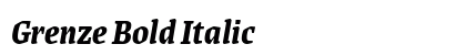 Grenze Bold Italic Preview