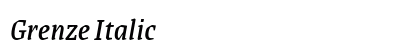 Grenze Italic preview