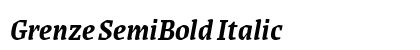 Grenze SemiBold Italic Preview
