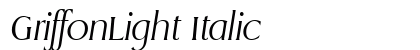 GriffonLight Italic preview