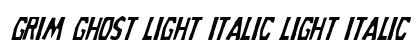 Grim Ghost Light Italic Light Italic preview