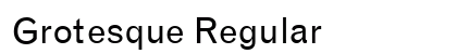 Grotesque Regular preview