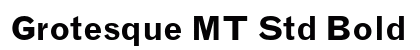 Grotesque MT Std Bold Preview