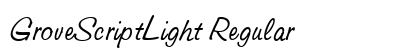 GroveScriptLight Regular preview