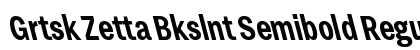 Grtsk Zetta Bkslnt Semibold Regular preview